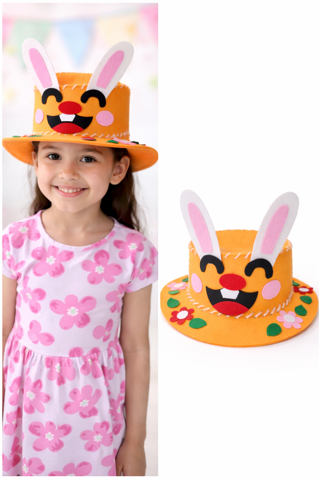 DIY Bunny Felt Hat Craft Kit for Kids 🐰🎨